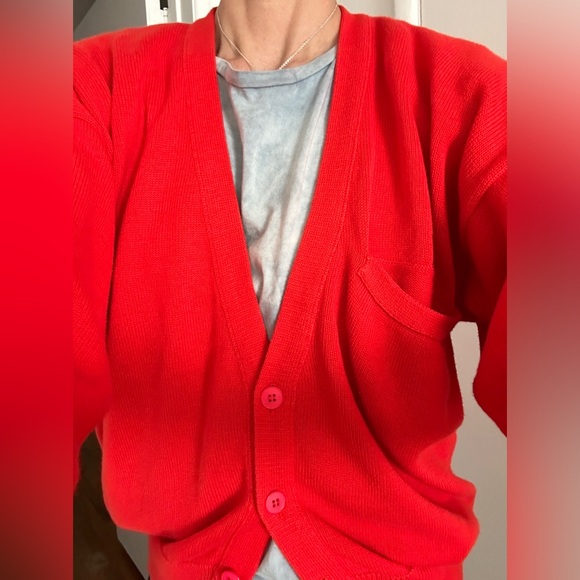 Vintage Gianni Versace Cotton V Neck Cardigan Sweater L - Picture 2 of 7